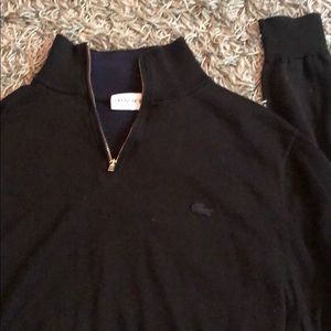 Lacoste black quarter zip